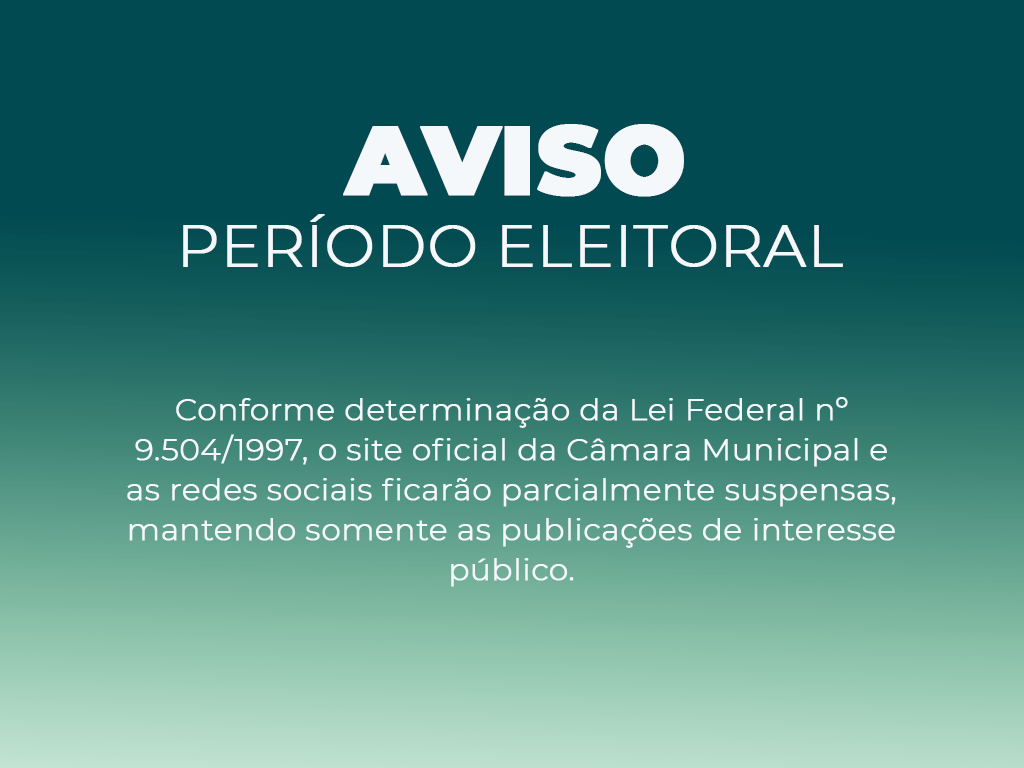 AVISO PERÍODO ELEITORAL